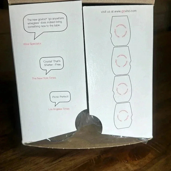 NWT Govino The Go Anywhere Wine Glass Cups Shatterproof BPA Free 16oz. Set of 4 - Picture 12 of 12
